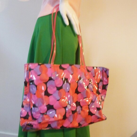 Vintege clear vinyl tote bag from the 70s - Picture 2 of 3